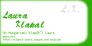 laura klapal business card